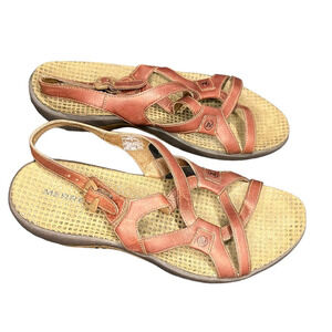Merrell Agave Brown Leather Slingback Ankle Strappy Sandals Womens Size 9